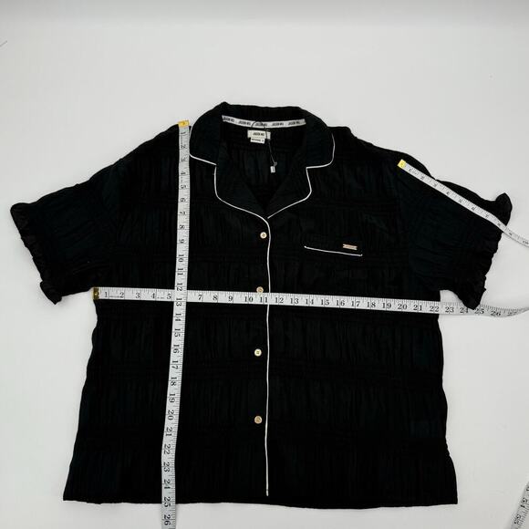 Jason Wu Lightweight Ruched Black Pajama Top Women’s Size XL NWOT Luxury - Picture 4 of 7